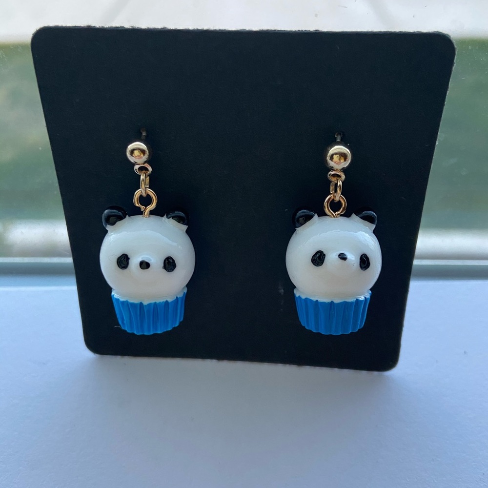 Panda Cupcake Earring
